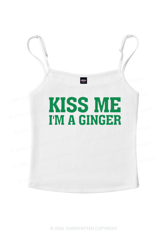 Kiss Me Im Ginger St Patricks Y2K Spaghetti Strap Cami Cherrykitten