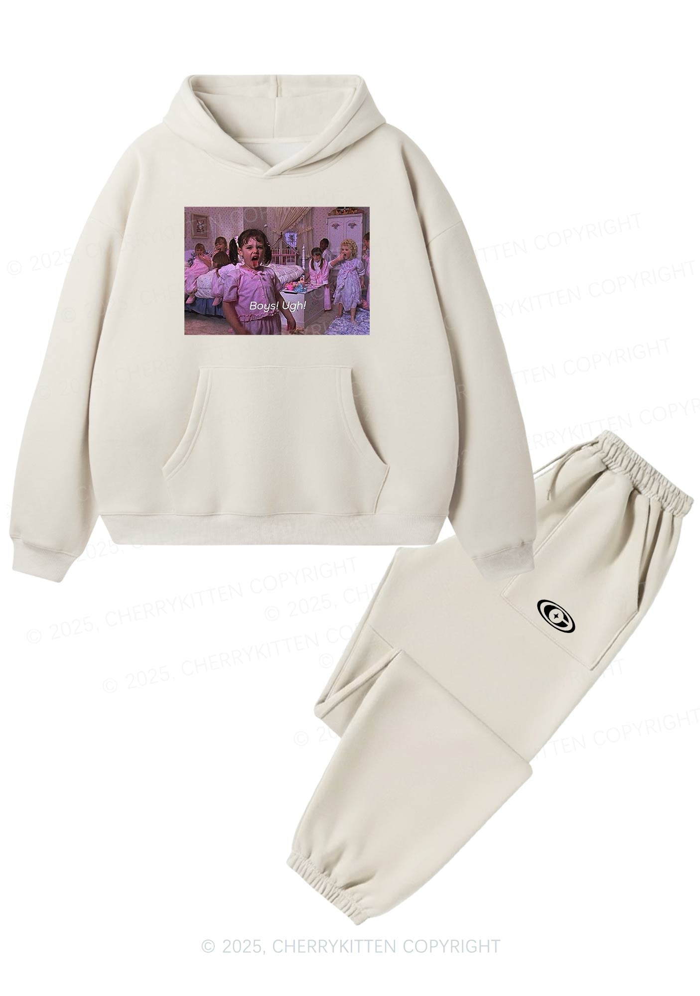 Boys Ugh Y2K Fleece Hoodie Set Cherrykitten