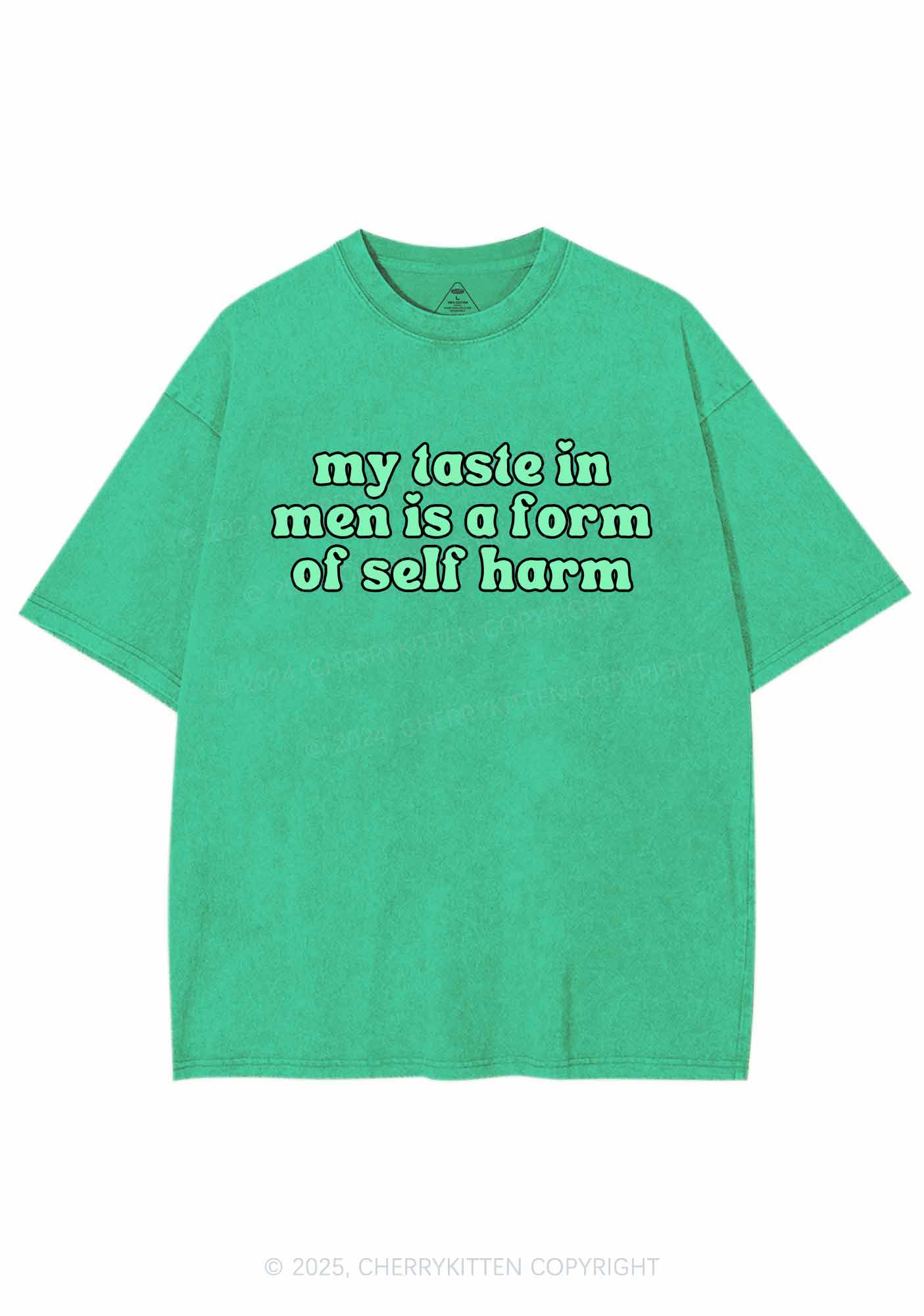 My Taste In Men Y2K Shirts Washed Tee Cherrykitten