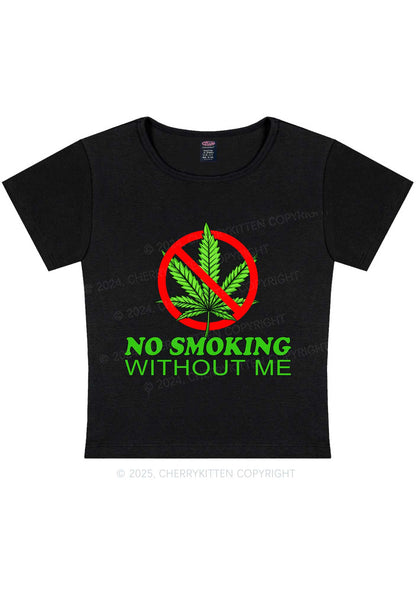 No Smoking Without Me Y2K Baby Tee Cherrykitten