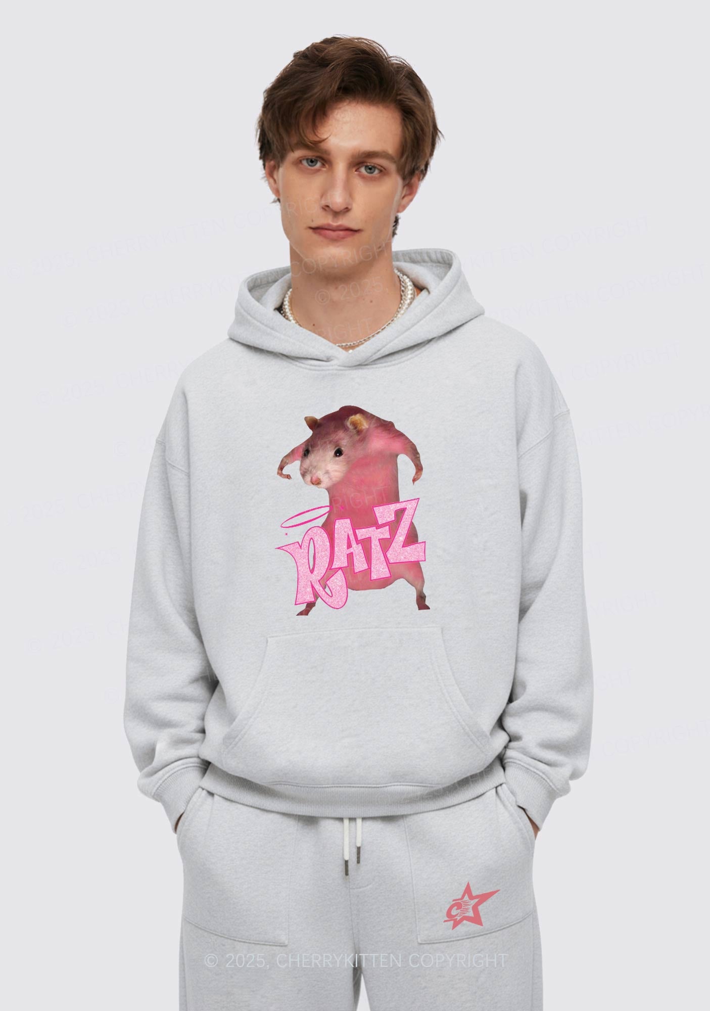 Pink Ratz Y2K Fleece Hoodie Set Cherrykitten