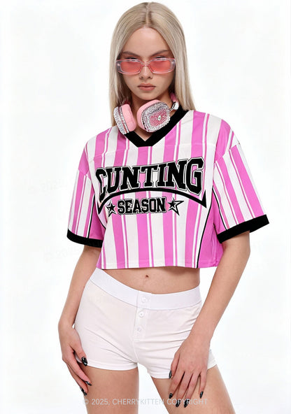 Custom Black Cxxting Season Y2K Crop Sport Jersey Shirts Cherrykitten