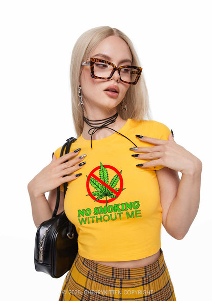 No Smoking Without Me Y2K Baby Tee Cherrykitten