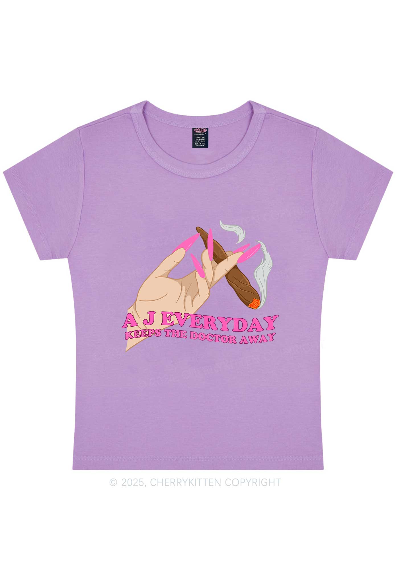 A J Everyday Y2K Baby Tee Cherrykitten