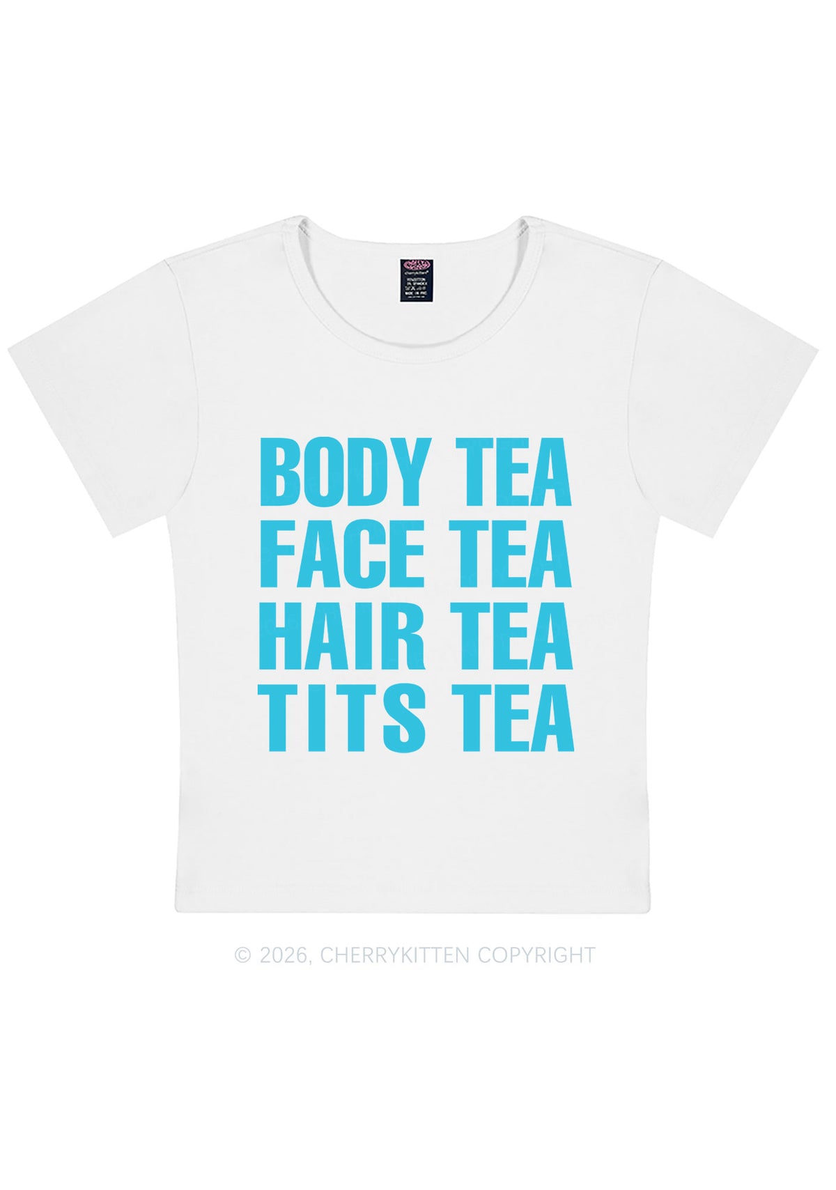 Body Face Hair Txts Tea Y2K Baby Tee Cherrykitten