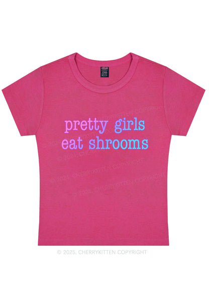 Pretty Girls Eat Shrooms Y2K Baby Tee Cherrykitten
