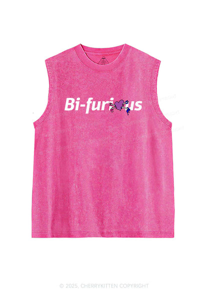 Bifurious Pride Y2K Washed Muscle Tank Cherrykitten
