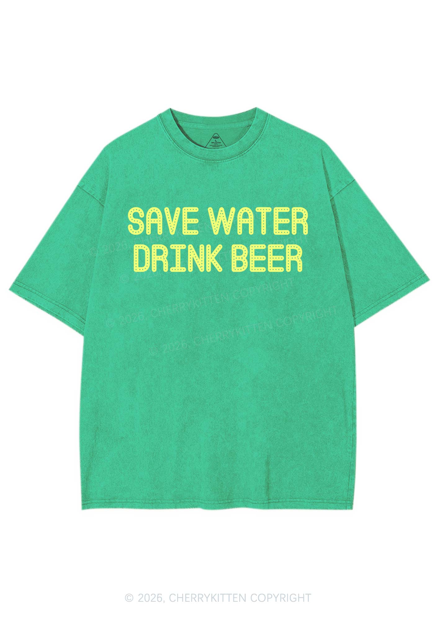 Save Water Drink Beer St Patricks Y2K Shirts Washed Tee Cherrykitten