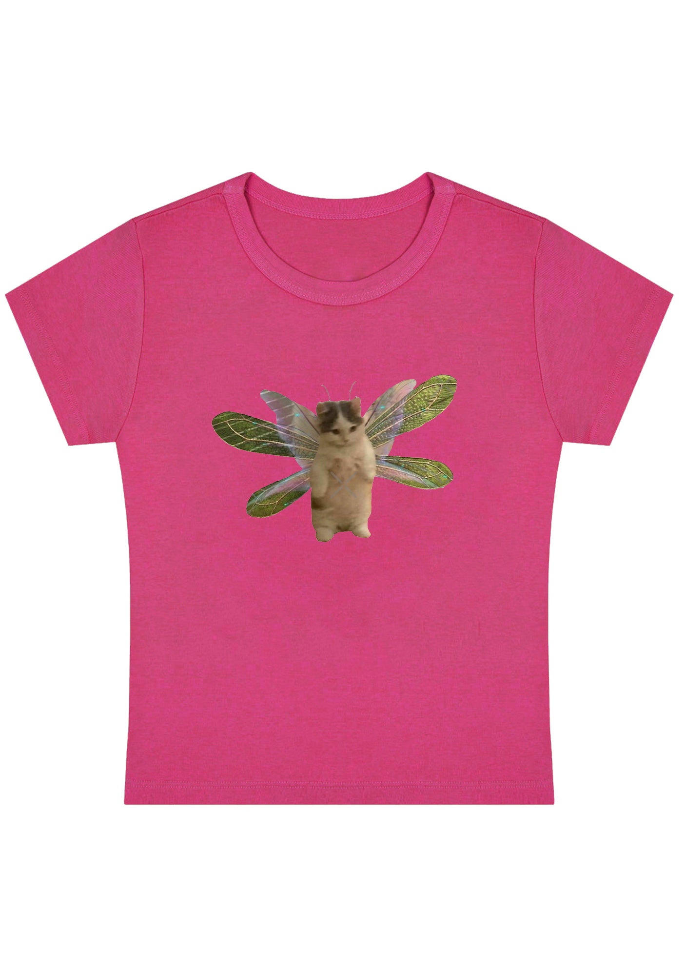 Fairycat Wings Y2K Baby Tee