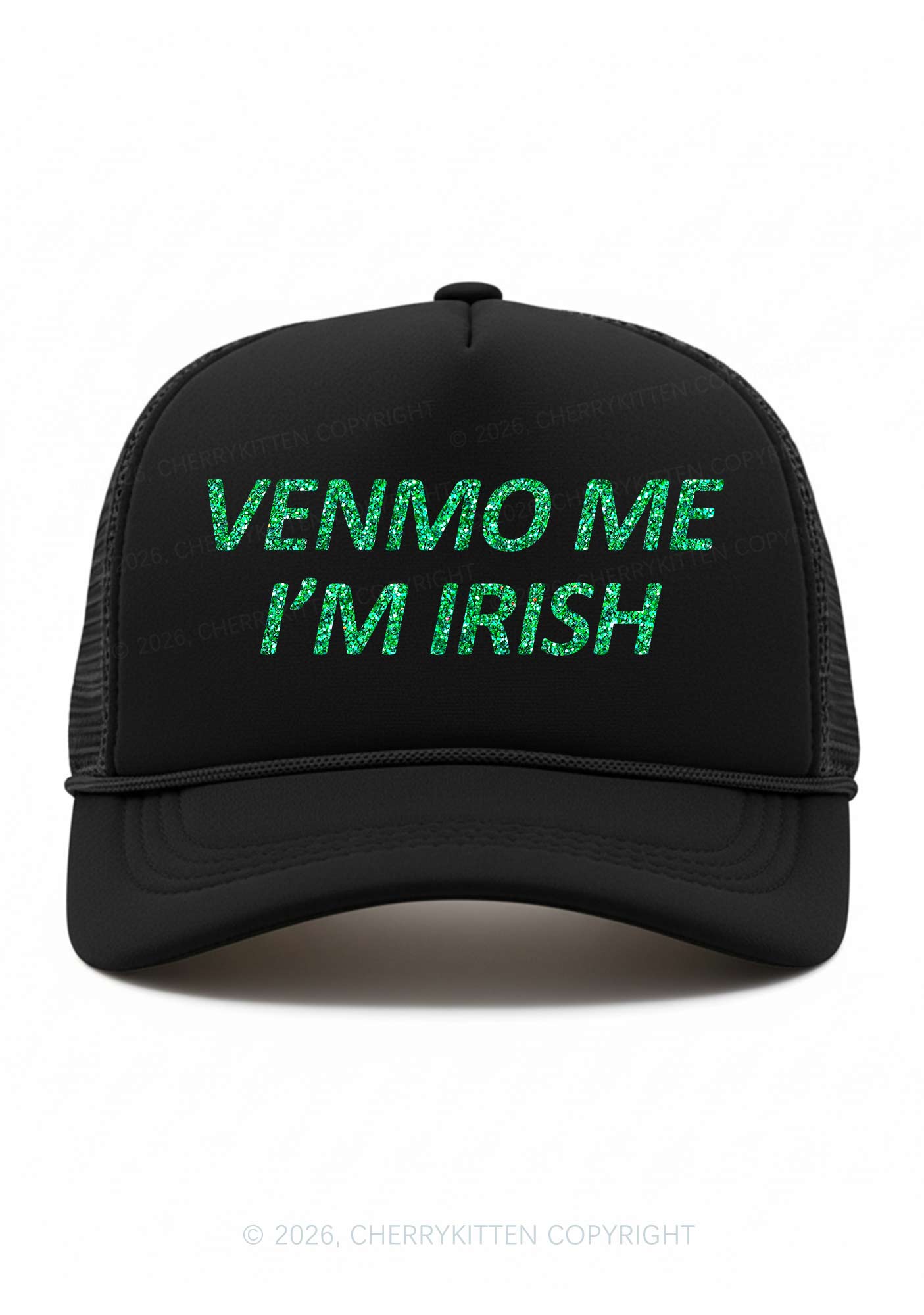 Glitter Venmo Me Im Irish St Patricks Y2K Trucker Hat Cherrykitten