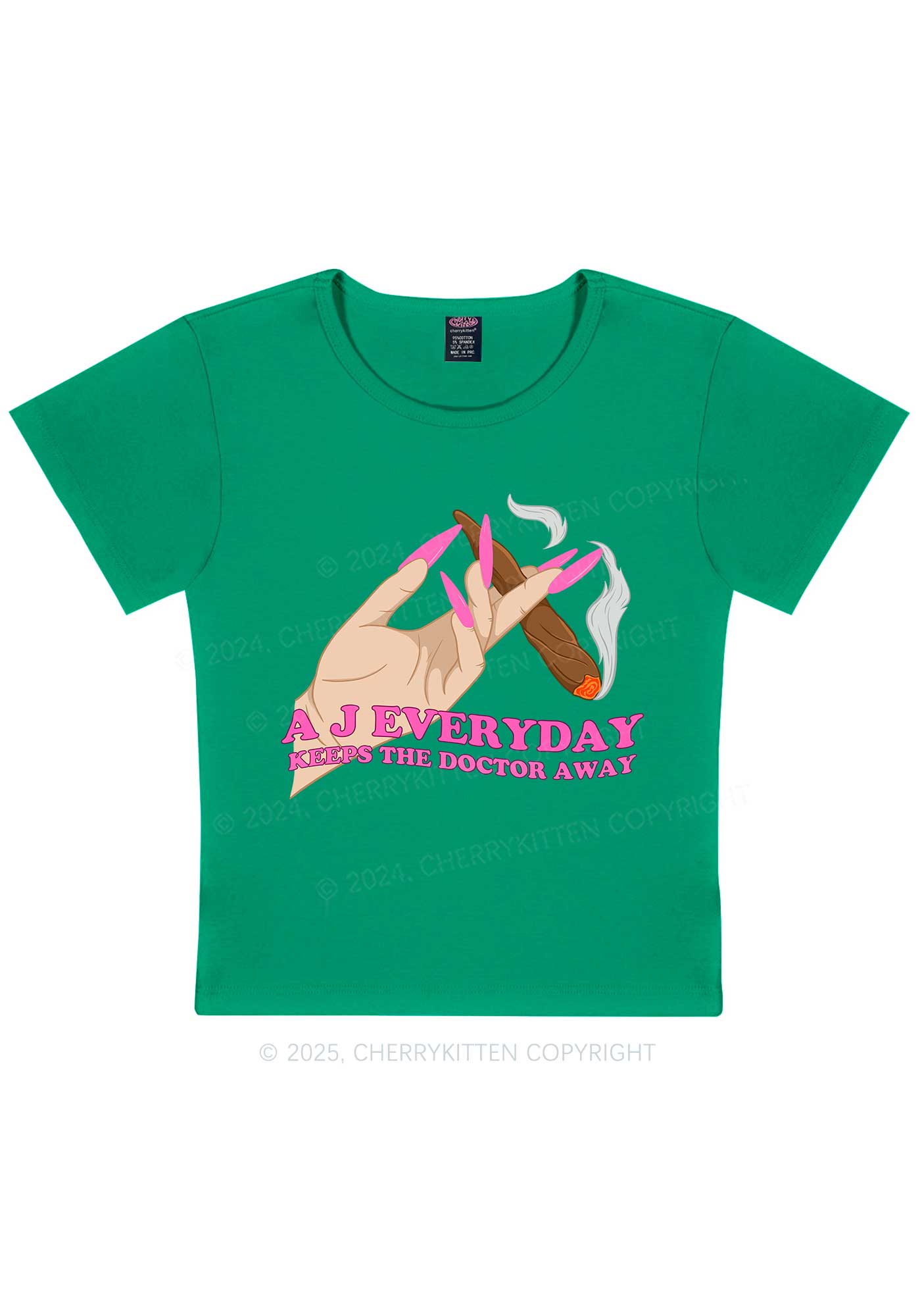 A J Everyday Y2K Baby Tee Cherrykitten
