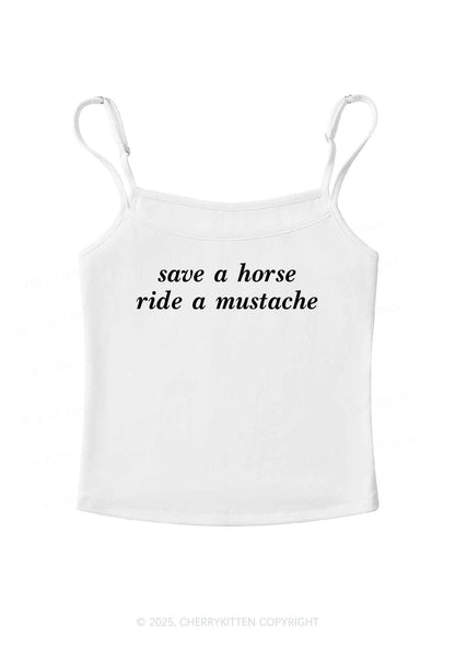 Ride A Mustache Y2K Spaghetti Strap Cami Cherrykitten