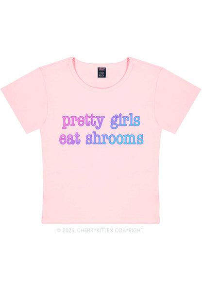 Pretty Girls Eat Shrooms Y2K Baby Tee Cherrykitten