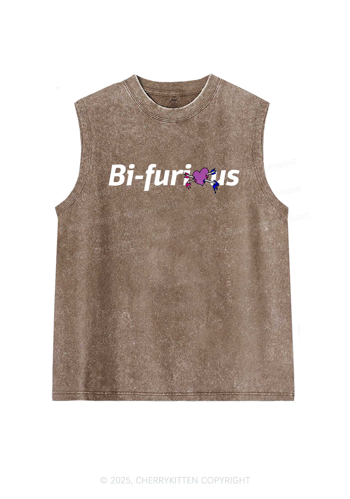 Bifurious Pride Y2K Washed Muscle Tank Cherrykitten