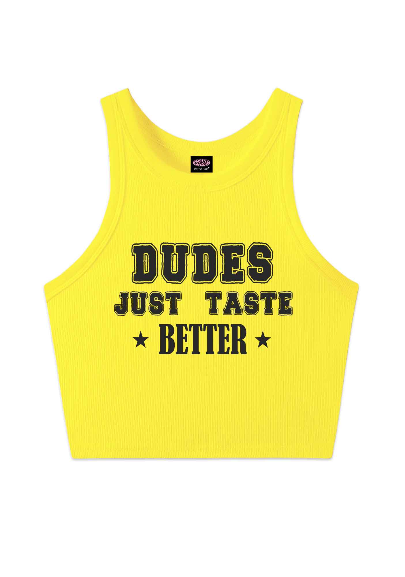 Dudes Just Taste Better Pride Y2K Crop Tank Top Cherrykitten