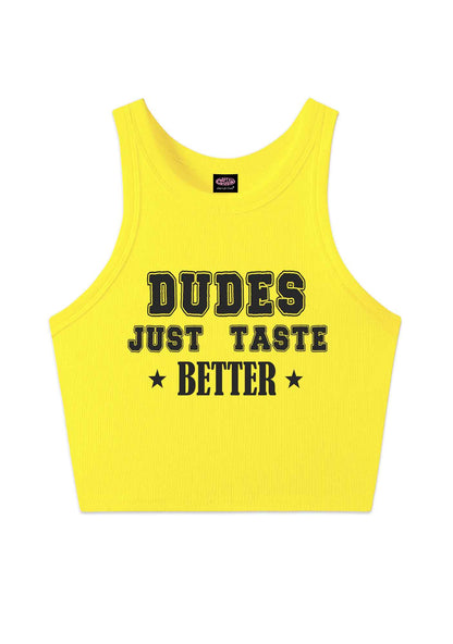 Dudes Just Taste Better Pride Y2K Crop Tank Top Cherrykitten