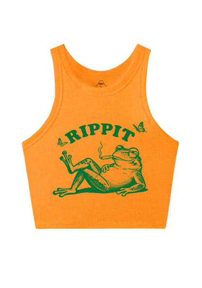 Rippit Frog Y2K Crop Tank Top Cherrykitten