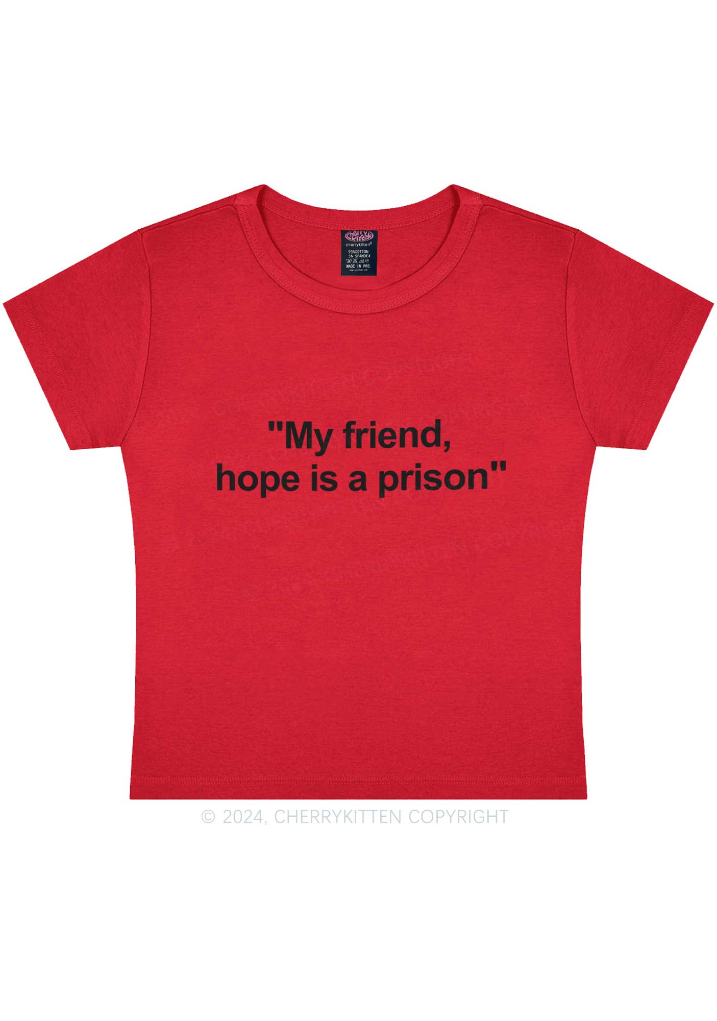 Hope Is A Prison Y2K Baby Tee Cherrykitten