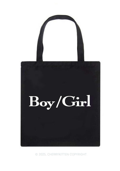 Boy Or Girl Pride Y2K Canvas Tote Bag Cherrykitten
