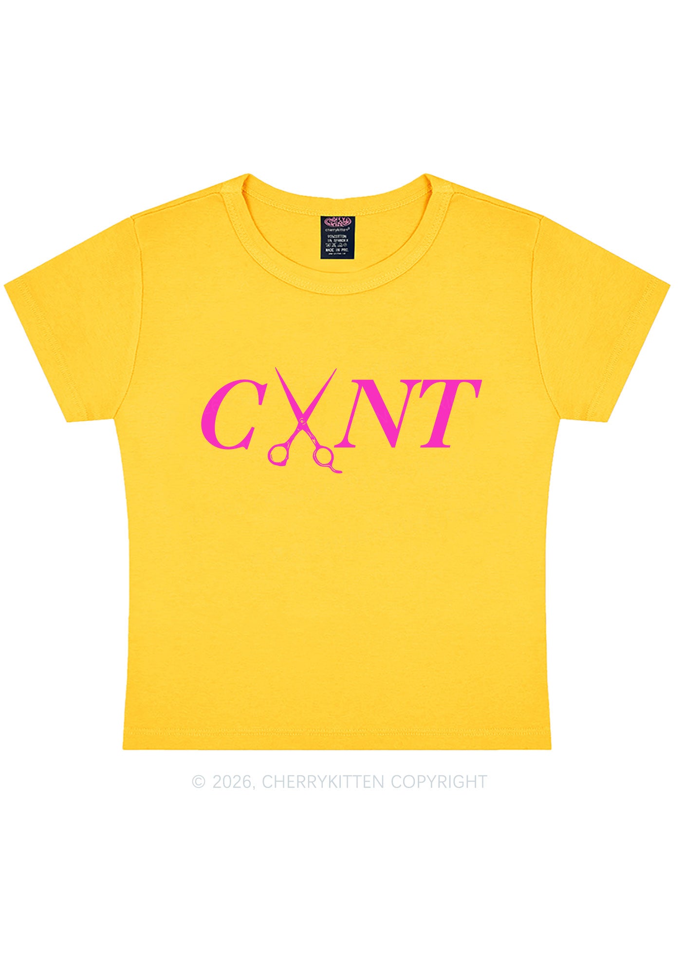 Pink Scissors Cxxt Pride Y2K Baby Tee Cherrykitten
