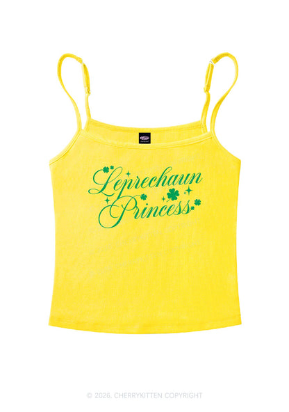 Leprechaun Princess St Patricks Y2K Spaghetti Strap Cami Cherrykitten
