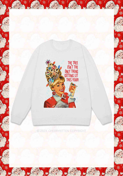 The Only Thing Getting Lit This Year Christmas Y2K Sweatshirt Cherrykitten