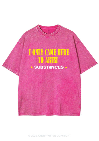 Abuse Substances Y2K Shirts Washed Tee Cherrykitten