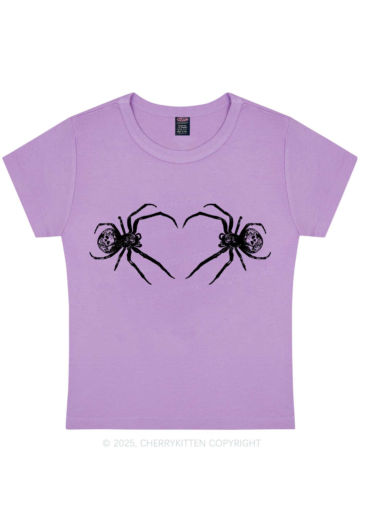 Skull Spider Y2K Baby Tee Cherrykitten
