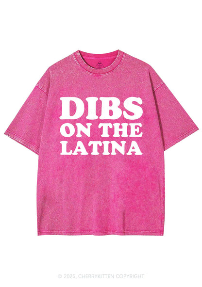 Dibs On The Latina Y2K Shirts Washed Tee Cherrykitten
