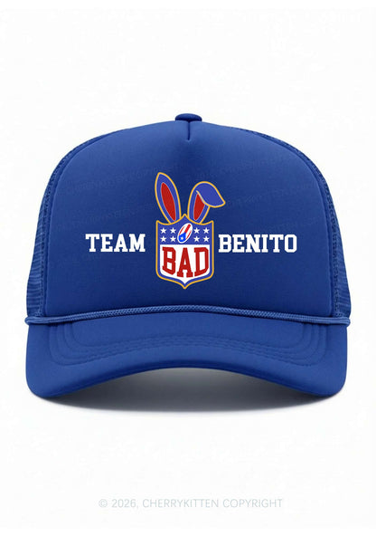 Pink Football Bunny Y2K Trucker Hat Cherrykitten
