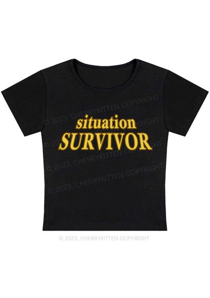 Curvy Situation Survivor Y2K Baby Tee Cherrykitten