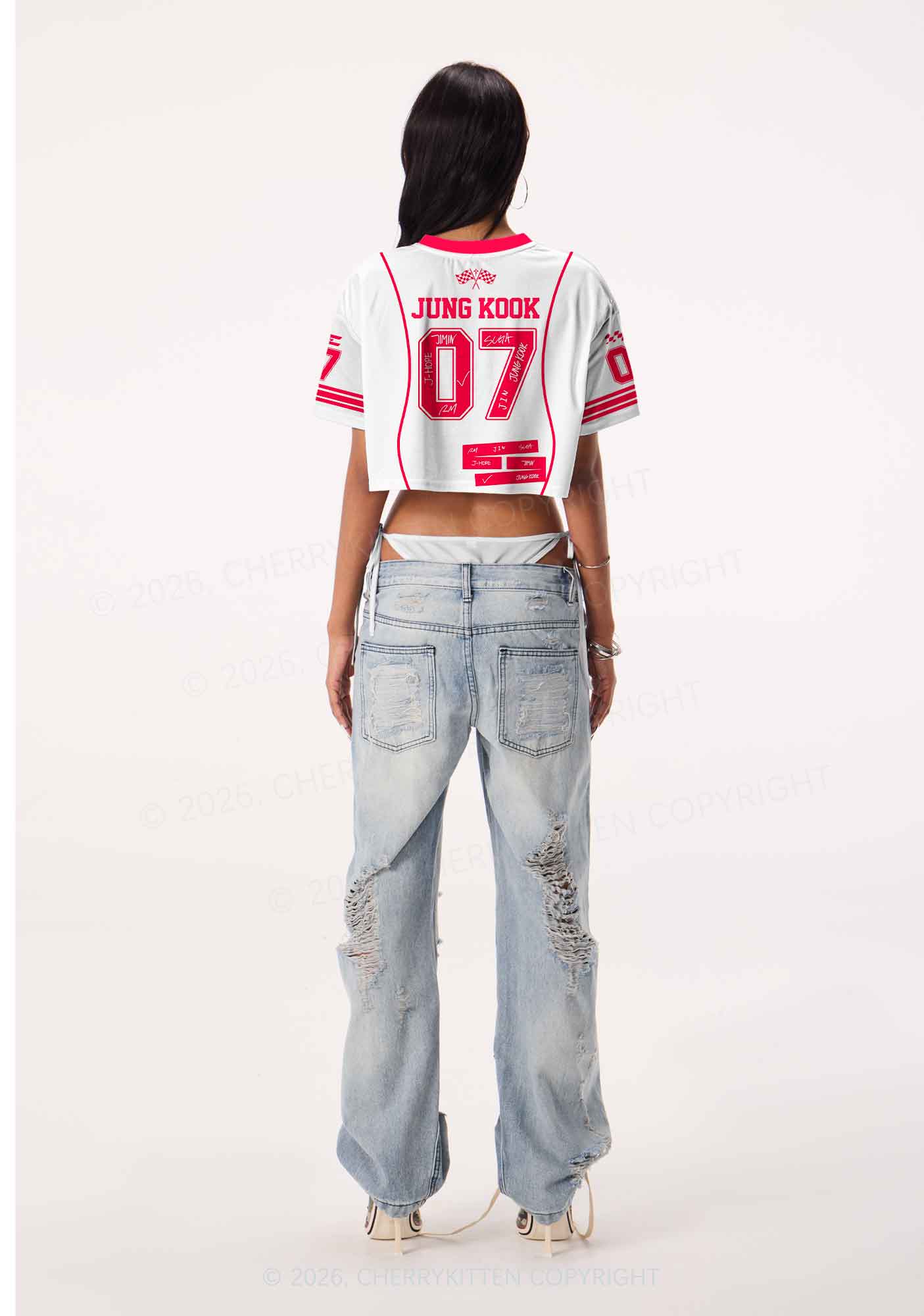 Cowboy Boy Kpop Y2K Crop Sport Jersey Shirts Cherrykitten