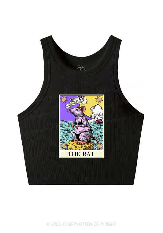 The Rat Smoking Y2K Crop Tank Top Cherrykitten