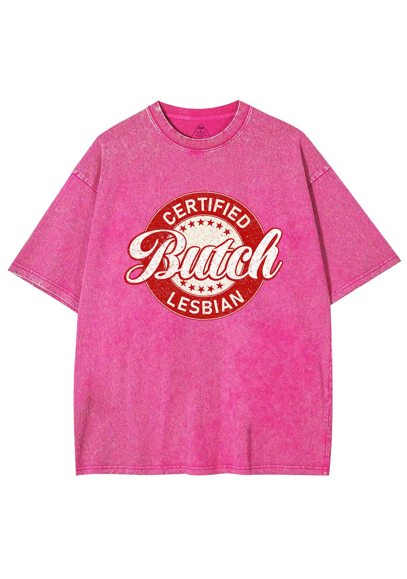 Certified Butch Lesbian Y2K Shirts Washed Tee Cherrykitten