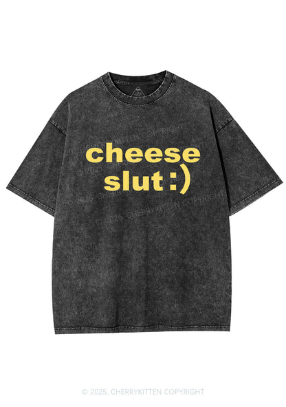 Cheese Slxt Y2K Shirts Washed Tee Cherrykitten