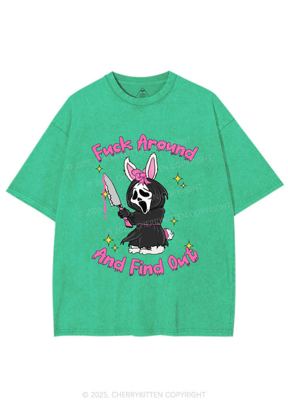 Halloween Fxxk Around Find Out Y2K Shirts Washed Tee Cherrykitten