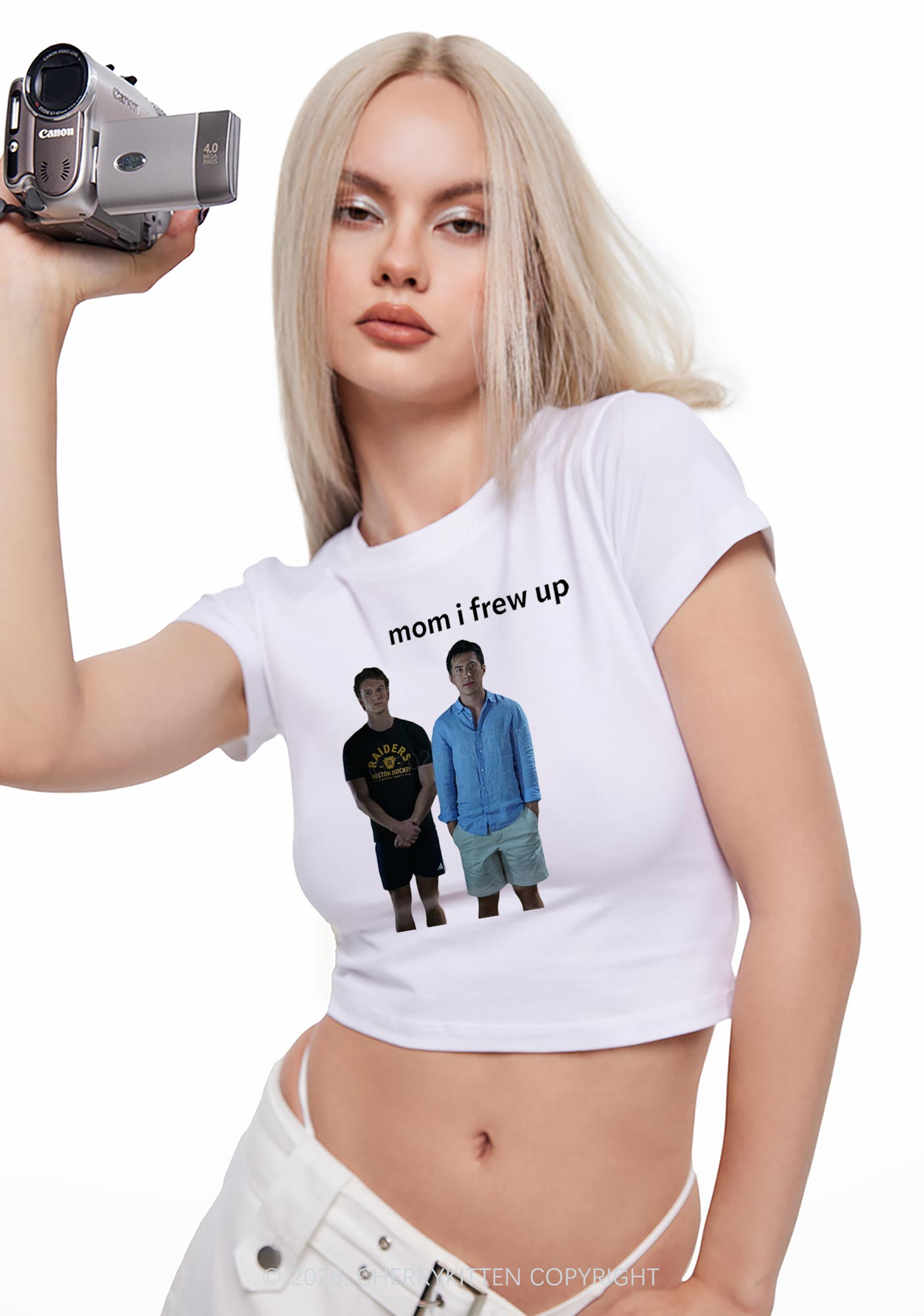 Mom I Frew Up HR Y2K Baby Tee Cherrykitten