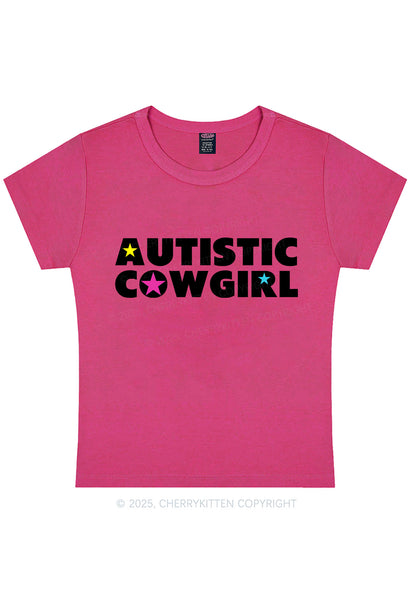 Autistic Cowgirl Y2K Baby Tee Cherrykitten