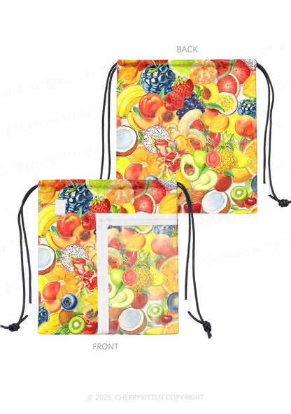 Fruity Chaos Pride Y2K Drawstring Itabag Backpack Cherrykitten