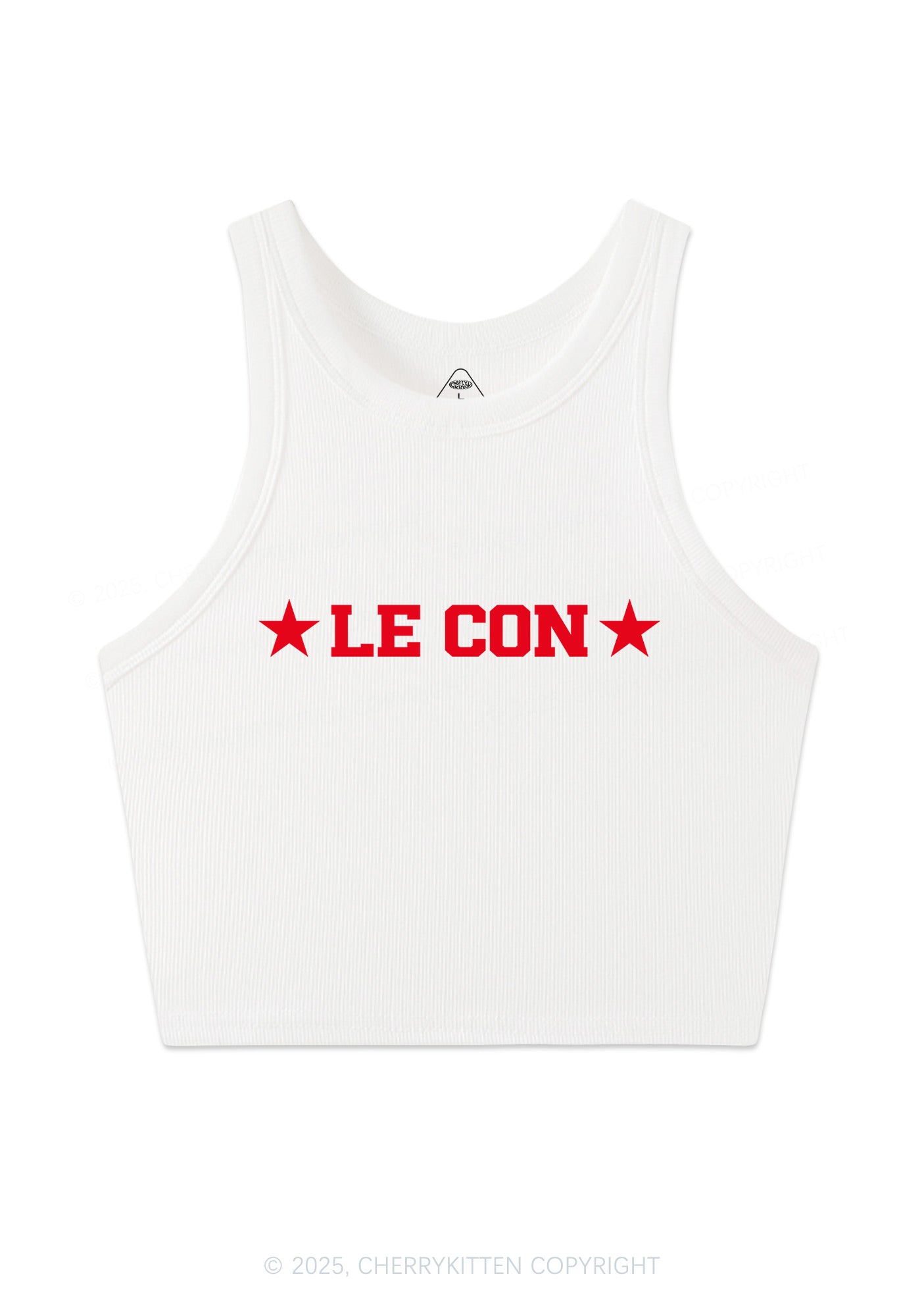 Le Con Y2K Crop Tank Top Cherrykitten