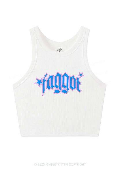 Faggot Stars Pride Y2K Crop Tank Top Cherrykitten