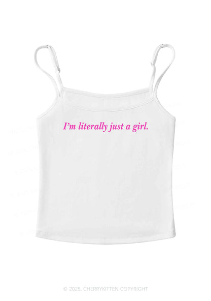 Literally Just A Girl Y2K Spaghetti Strap Cami Cherrykitten