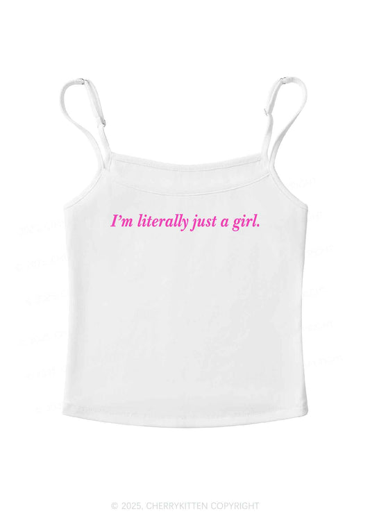 Literally Just A Girl Y2K Spaghetti Strap Cami Cherrykitten