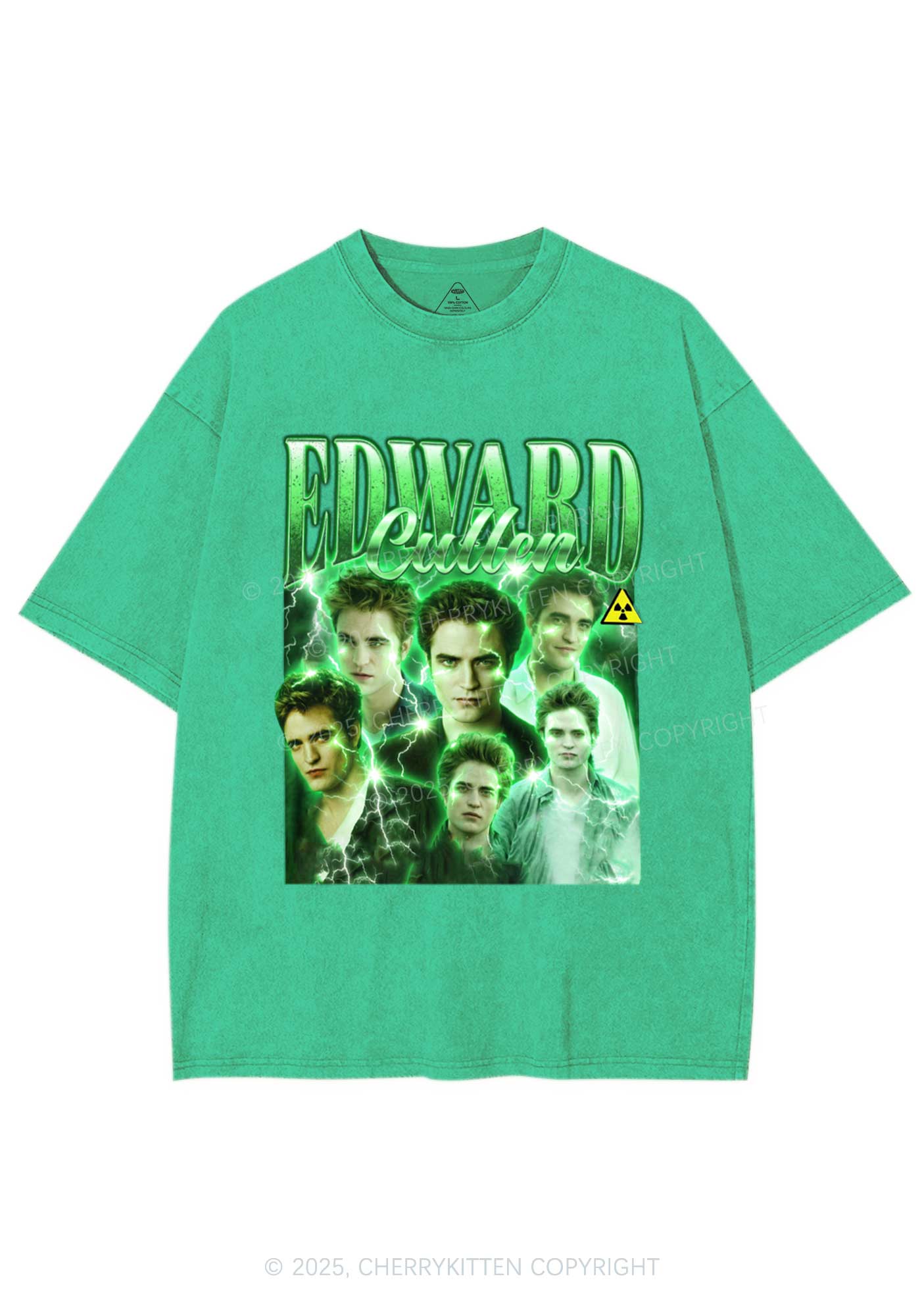 EC Green Lightning Y2K Shirts Washed Tee Cherrykitten