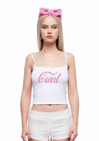 Glitter Special Cxxt Y2K Spaghetti Strap Cami Cherrykitten
