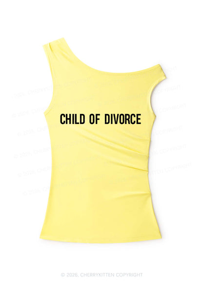 Child Of Divorce Y2K Off Shoulder Tank Top Cherrykitten