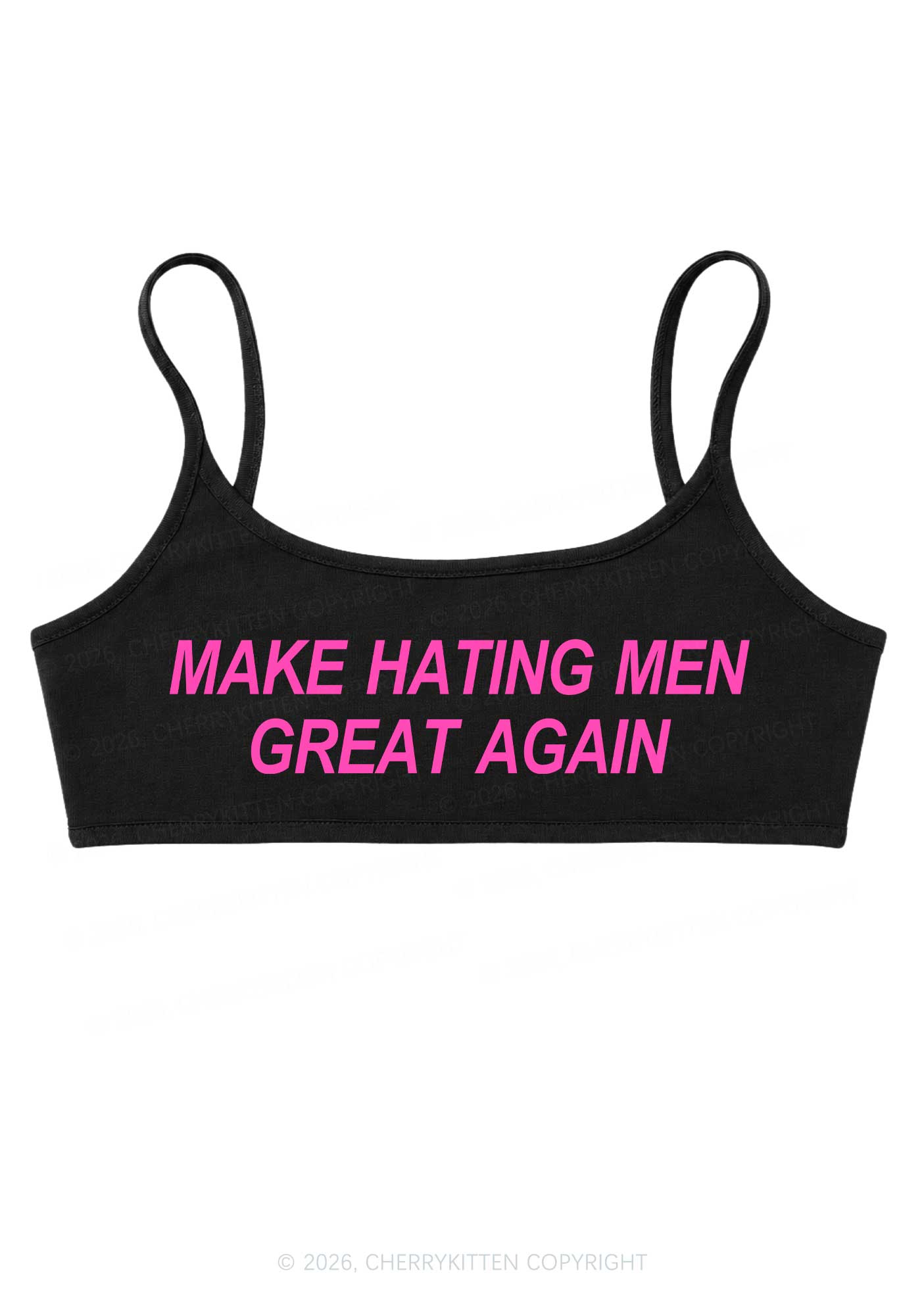 Make Hating Men Great Again Y2K Super Crop Cami Cherrykitten