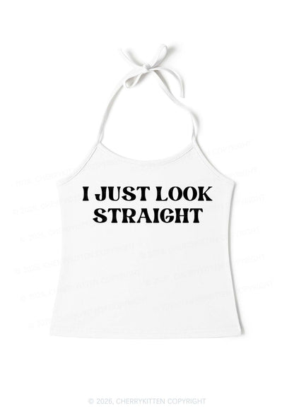 I Just Look Straight Pride Y2K Halter Neck Cami Cherrykitten