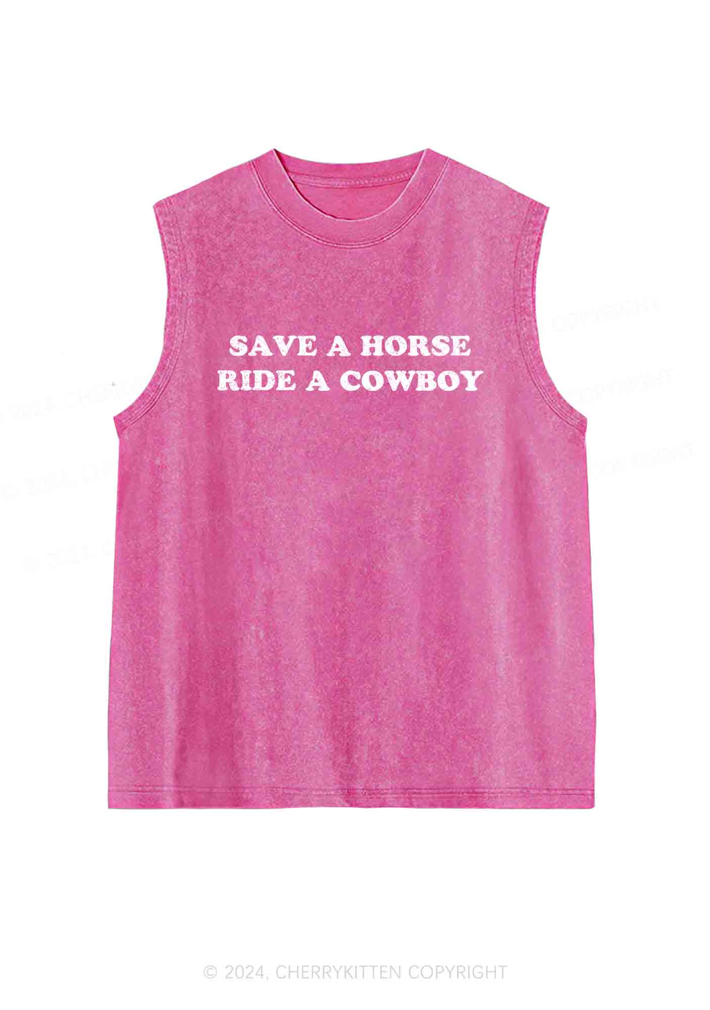 Save A Horse Y2K Washed Tank Cherrykitten