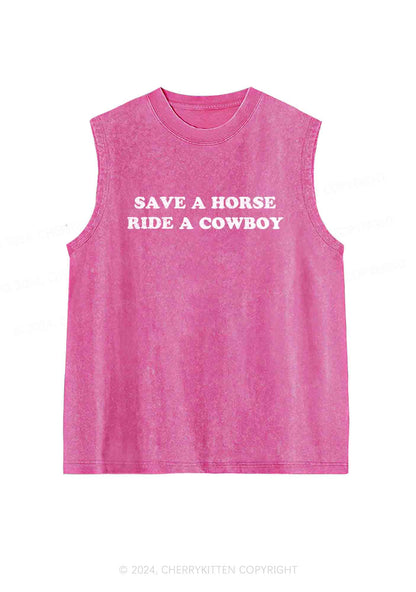 Save A Horse Y2K Washed Tank Cherrykitten